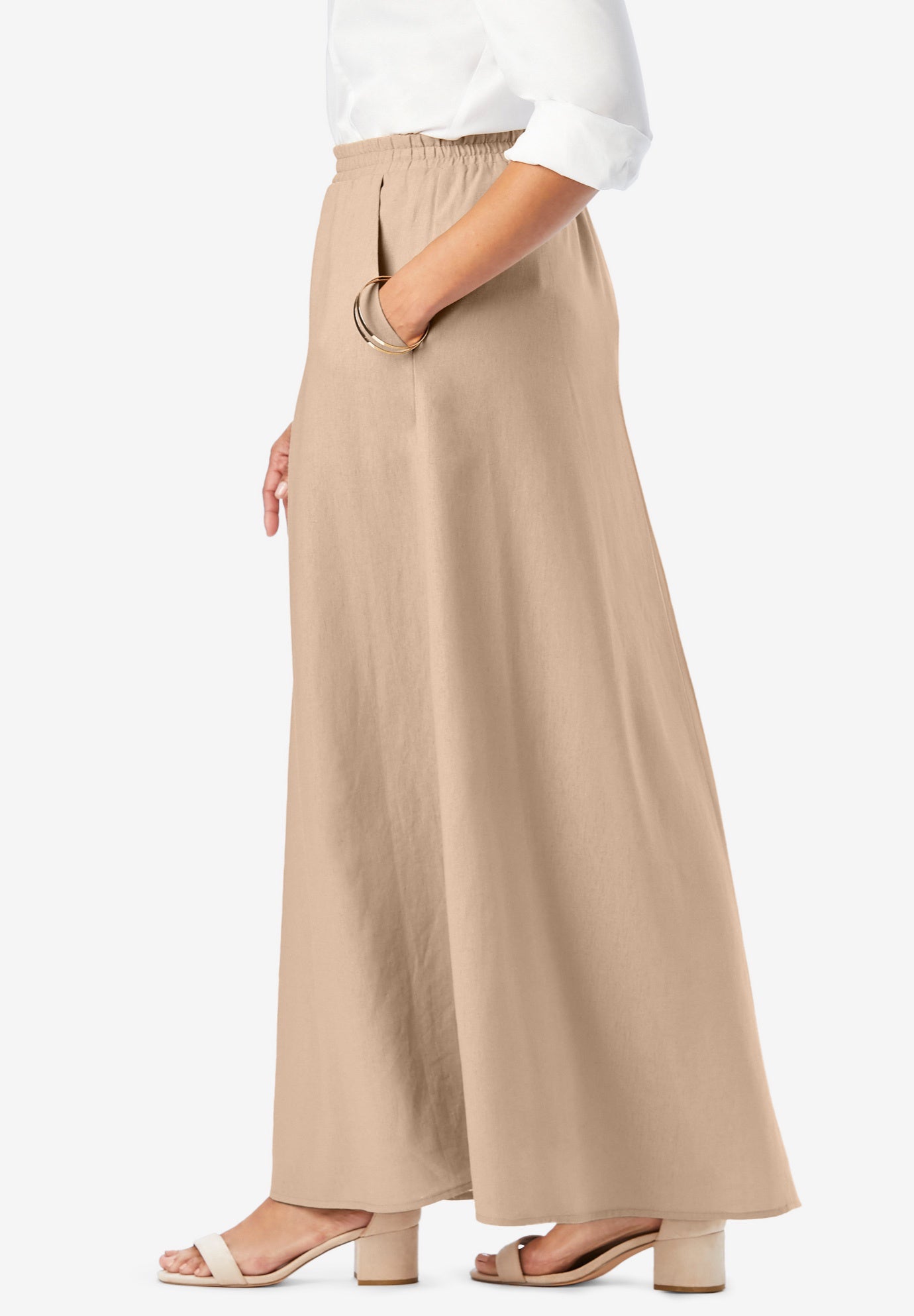 Linen Maxi Skirt image number 3