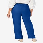 Lightweight Linen-Blend Straight-Leg Pants image number null