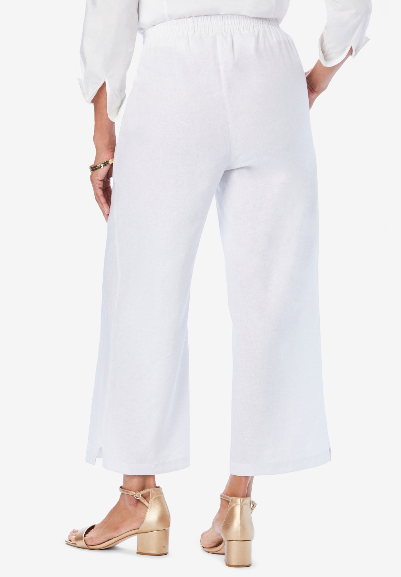 Wide Leg Linen Crop Pant image number 1