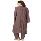 Plus Size Beaded Georgette 3-piece Pant Set &ndash; Formal Wear image number null