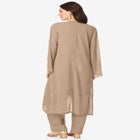 Plus Size Beaded Georgette 3-piece Pant Set &ndash; Formal Wear image number null