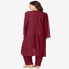 Plus Size Beaded Georgette 3-piece Pant Set &ndash; Formal Wear image number null