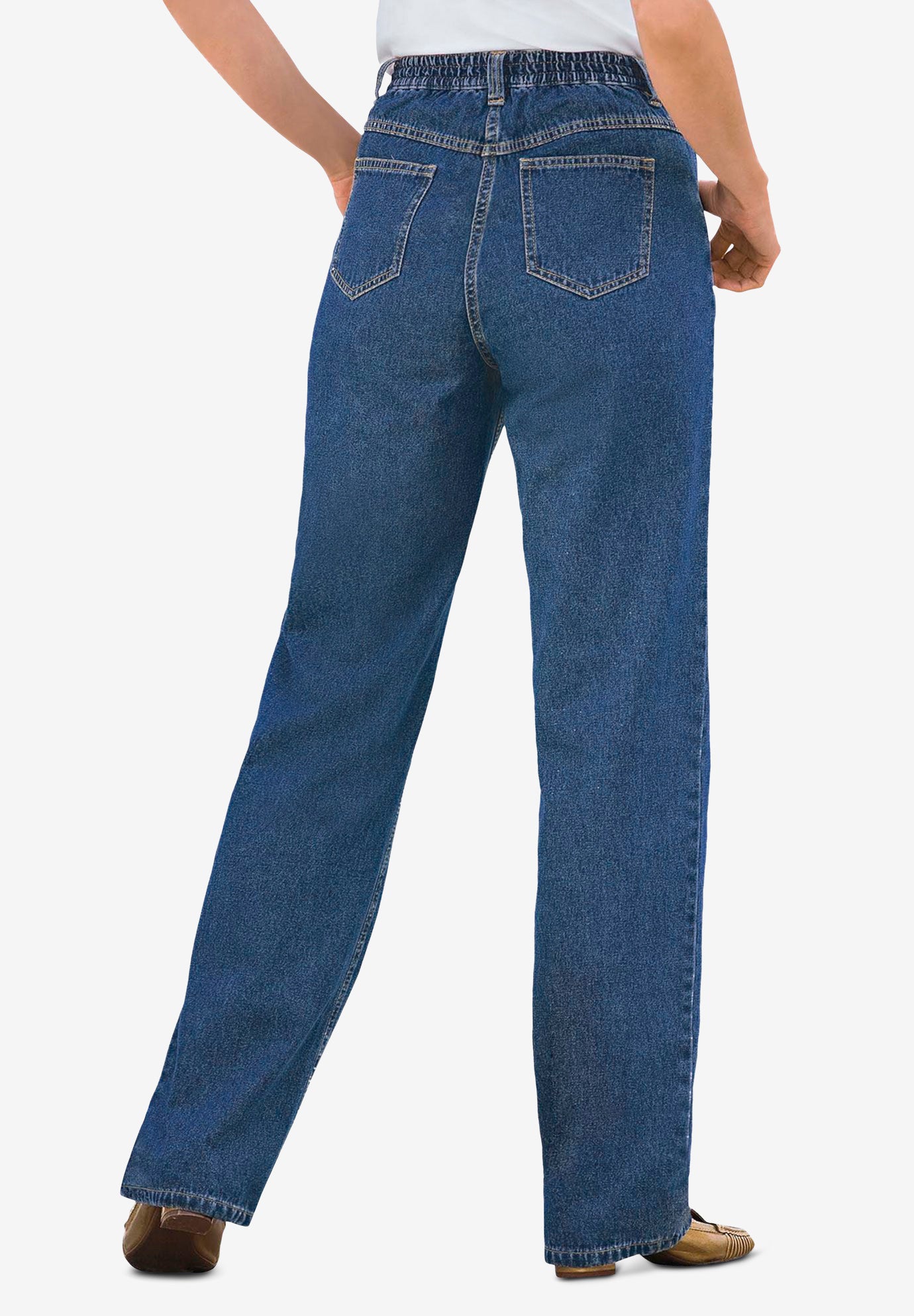 Perfect All-Cotton Back-Elastic Denim Jeans image number 0