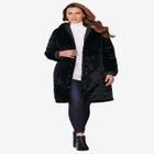 Plus Size 2-in-1 Puffer and Faux Fur Coat image number null