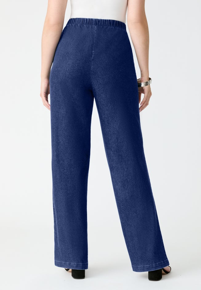 Plus Size Comfort Stretch Wide Leg Jean image number 2