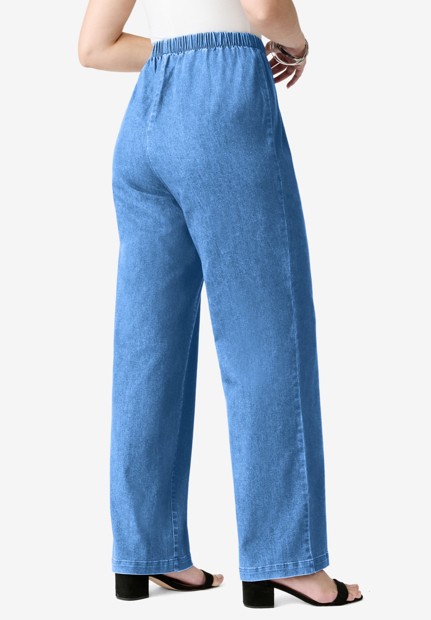 Plus Size Comfort Stretch Wide Leg Jean image number 2