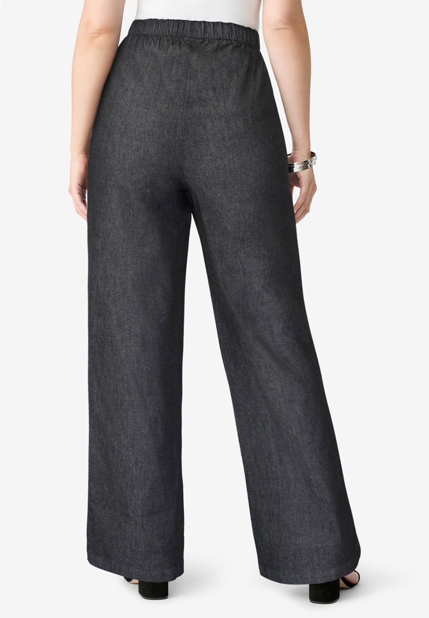 Plus Size Comfort Stretch Wide Leg Jean image number 1