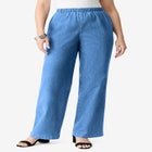 Plus Size Comfort Stretch Wide Leg Jean image number 0