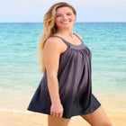 Two-Piece Ombr&eacute; Swim Dress image number 2