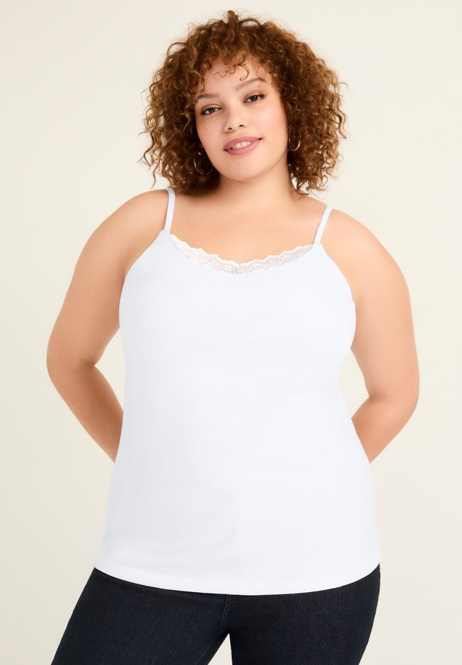 Lace-Trim Bra Cami image number 0