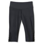 High-Waisted Swim Capri with Lattice Detail image number null