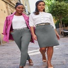 Stretch Cotton Chino Skirt image number null