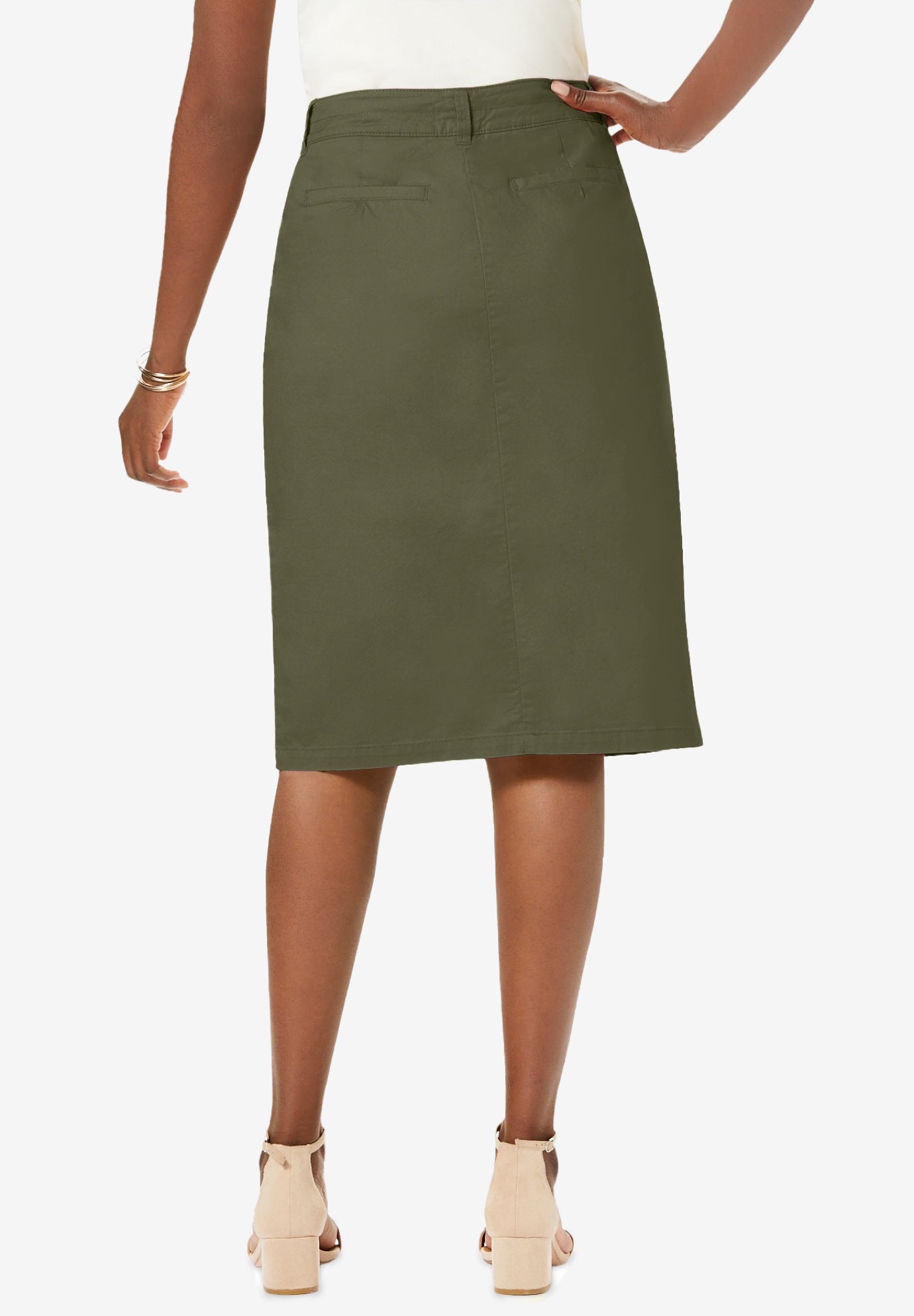 Stretch Cotton Chino Skirt image number 2