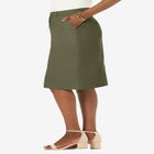Stretch Cotton Chino Skirt image number null