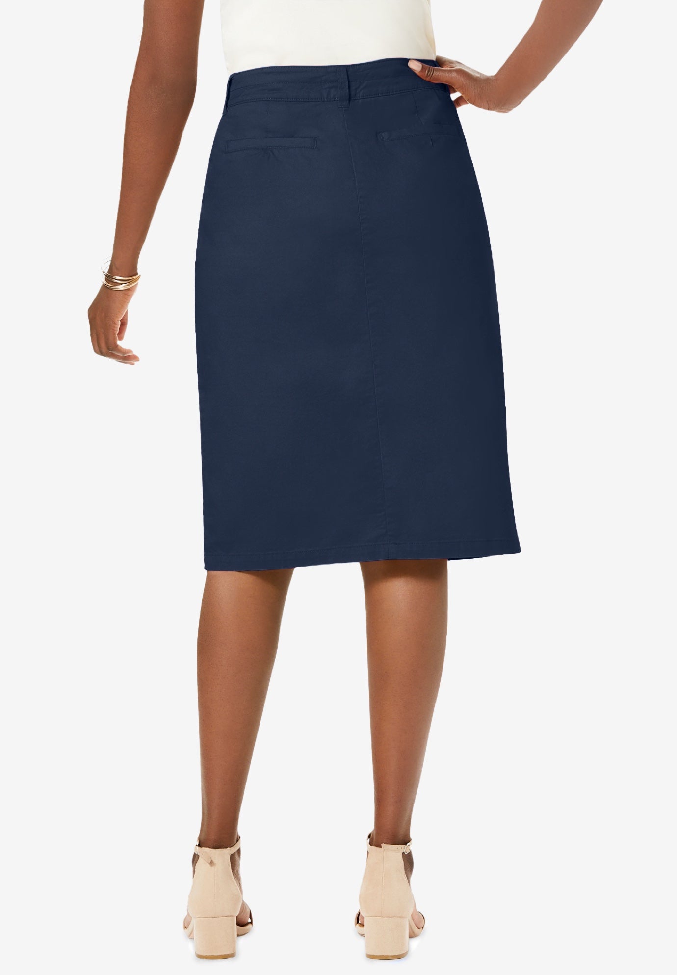 Stretch Cotton Chino Skirt image number 2