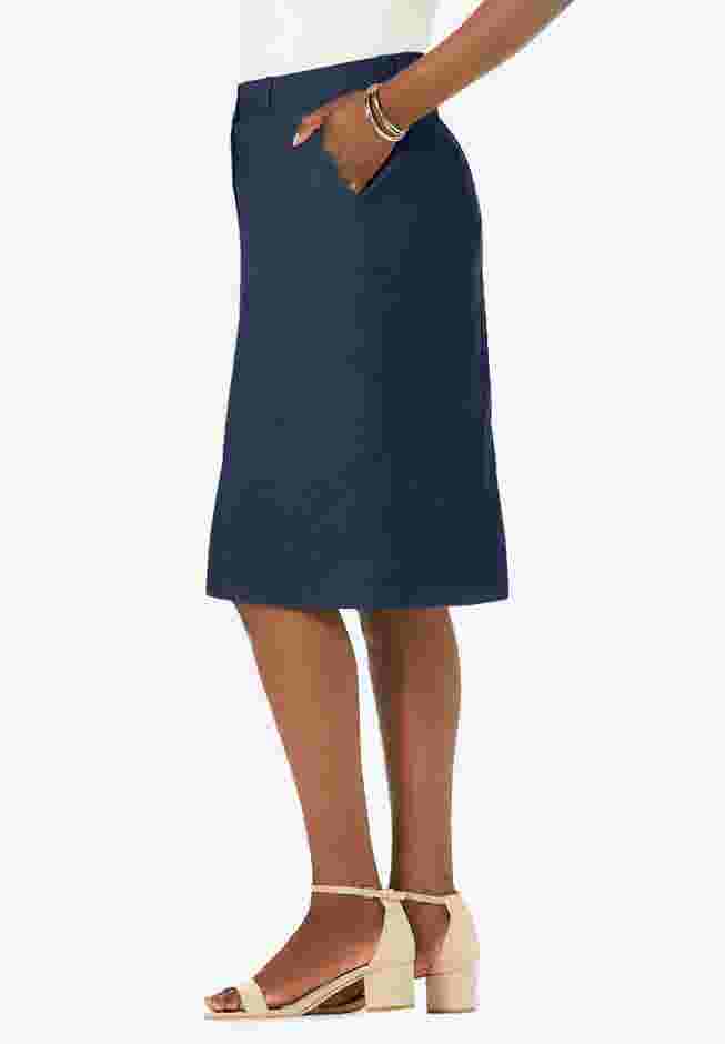 Stretch Cotton Chino Skirt image number 2