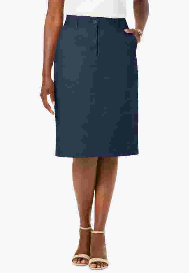 Stretch Cotton Chino Skirt image number 0