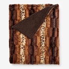 Faux Fur Animal Print Throw image number null