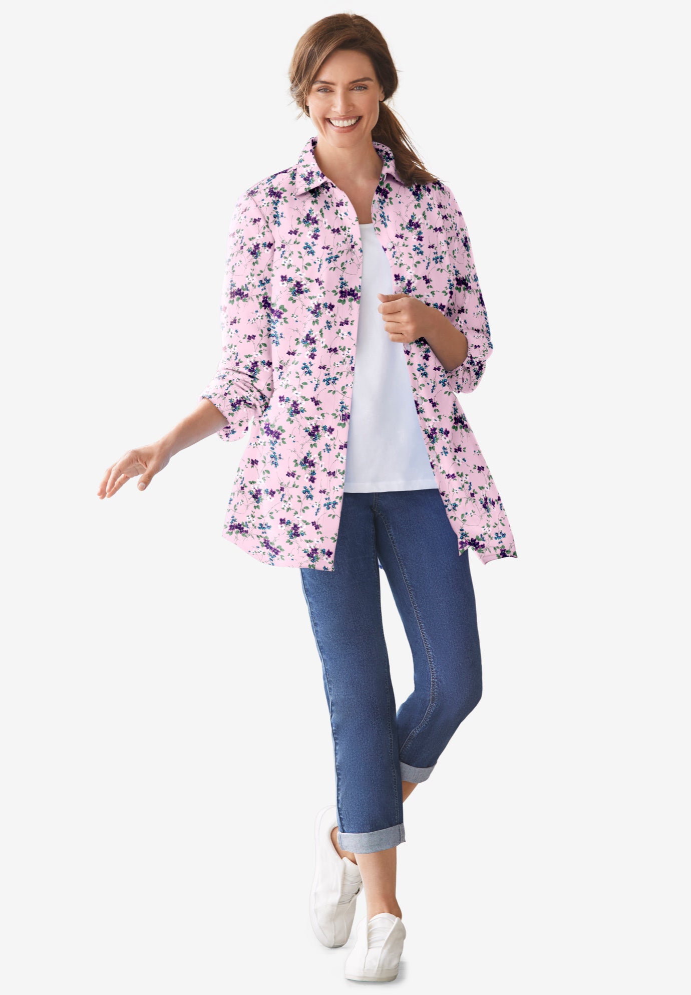 Stretch Denim Five-Pocket Girlfriend Jeans image number 5