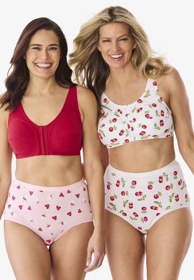 Cotton Back-Close Wireless Bra image number 10