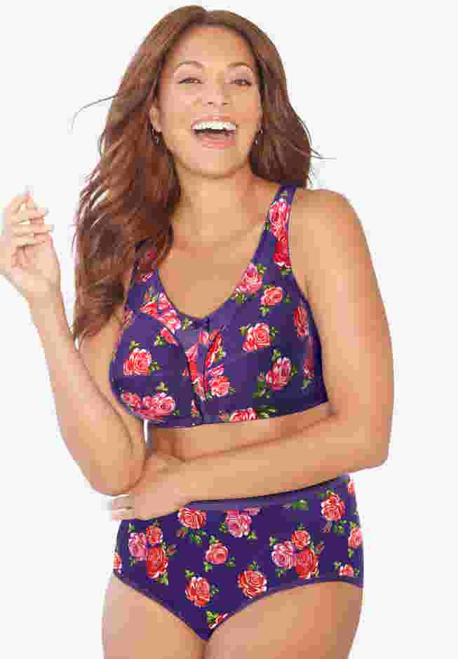 Cotton Back-Close Wireless Bra image number 7