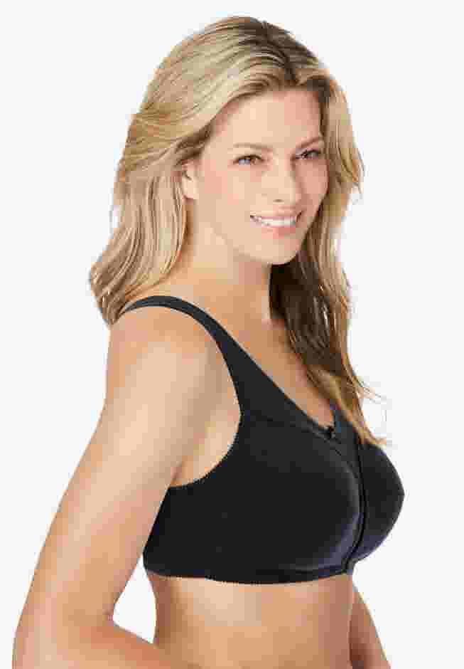 Cotton Back-Close Wireless Bra image number 2