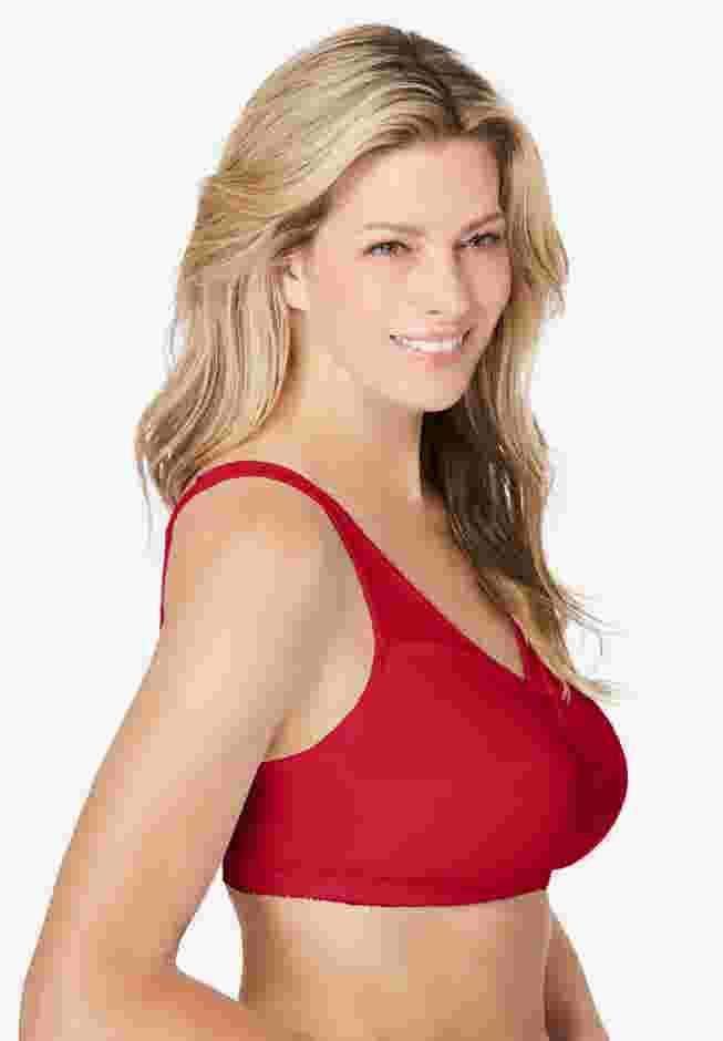 Cotton Back-Close Wireless Bra image number 2