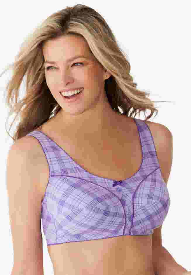Cotton Back-Close Wireless Bra image number 0