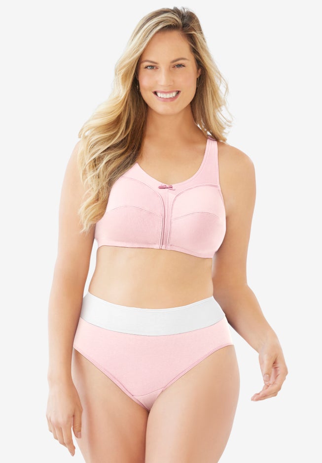 Cotton Back-Close Wireless Bra image number 6