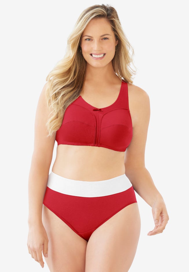 Cotton Back-Close Wireless Bra image number 8