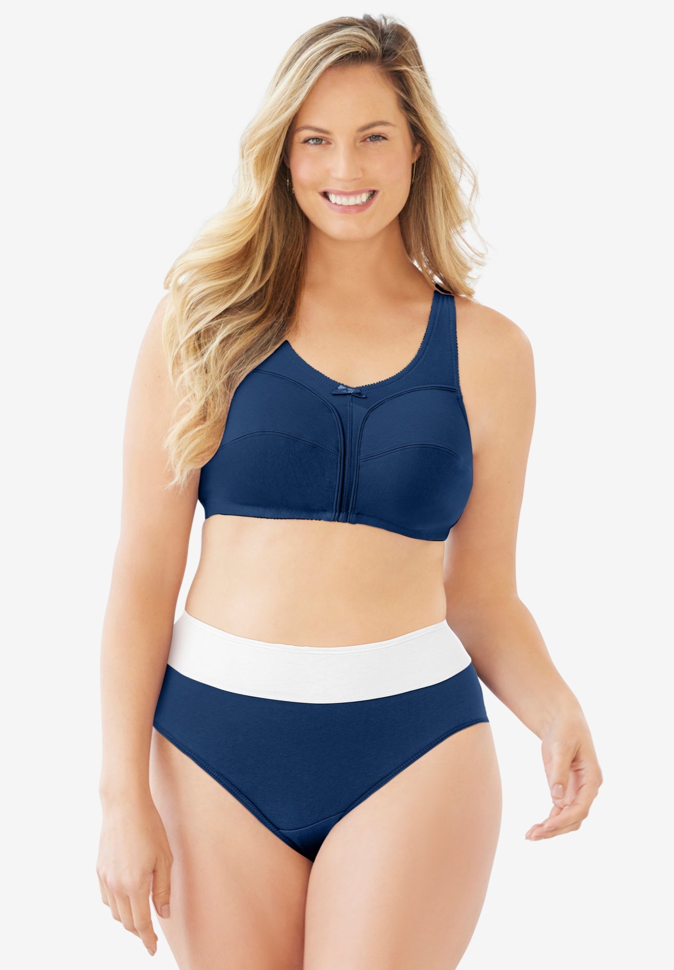 Wireless Back-Close Cotton Bra image number 0