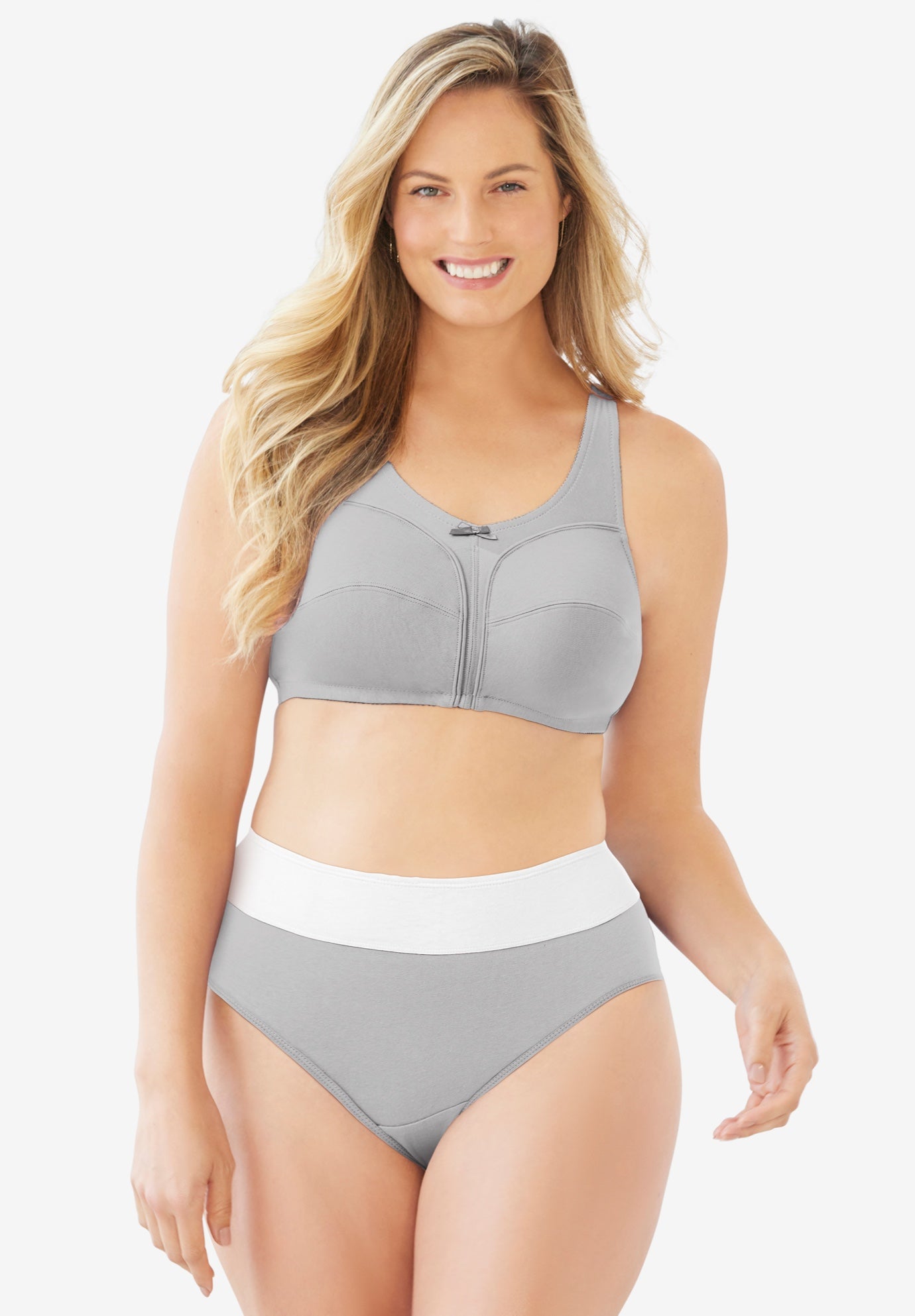 Cotton Back-Close Wireless Bra image number 0