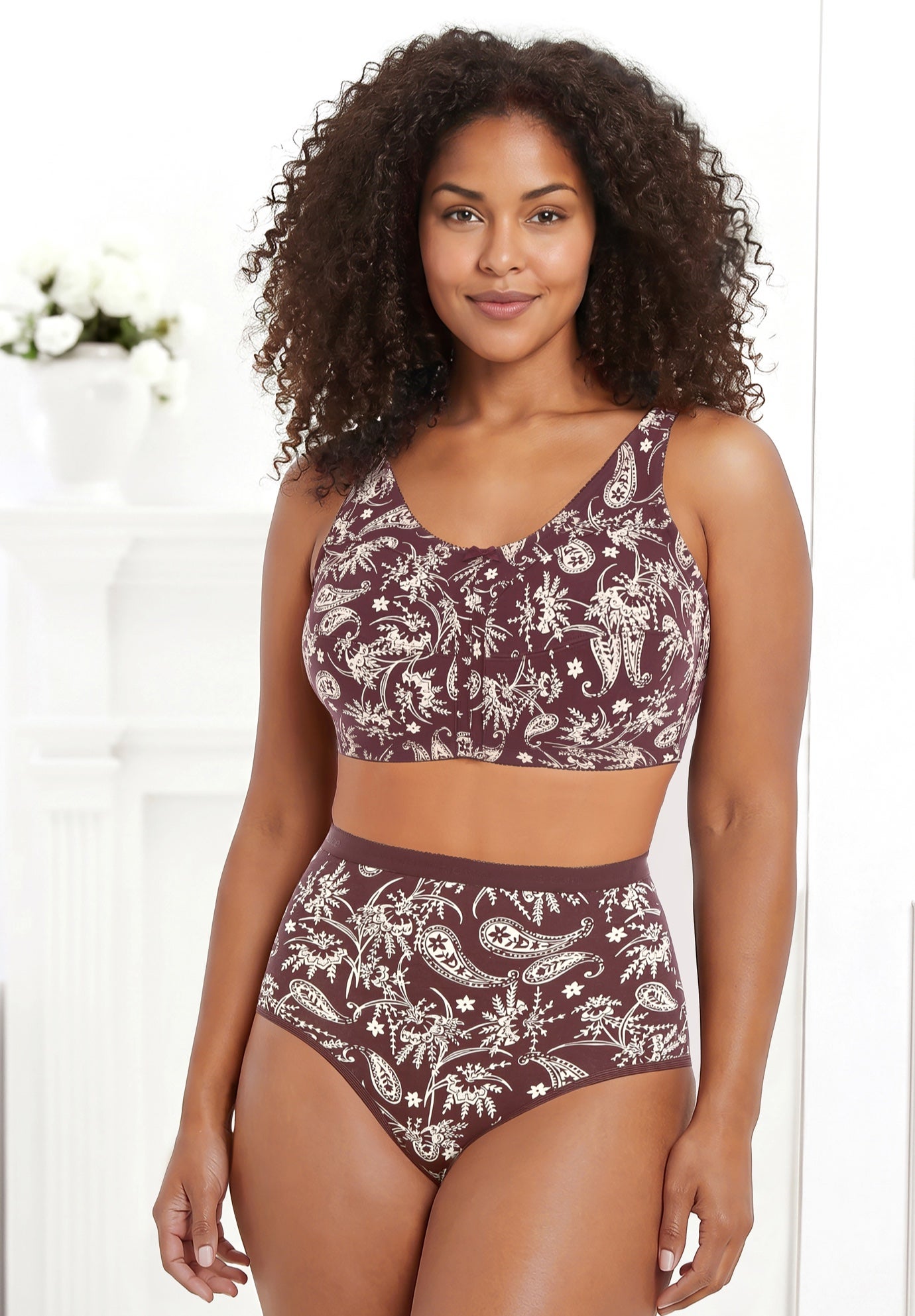 Wireless Back-Close Cotton Bra image number 0