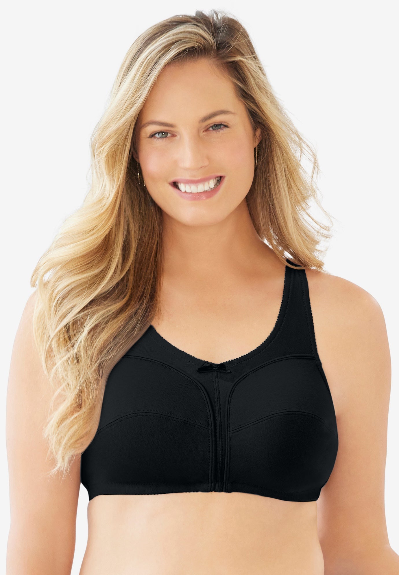Wireless Back-Close Cotton Bra image number 0