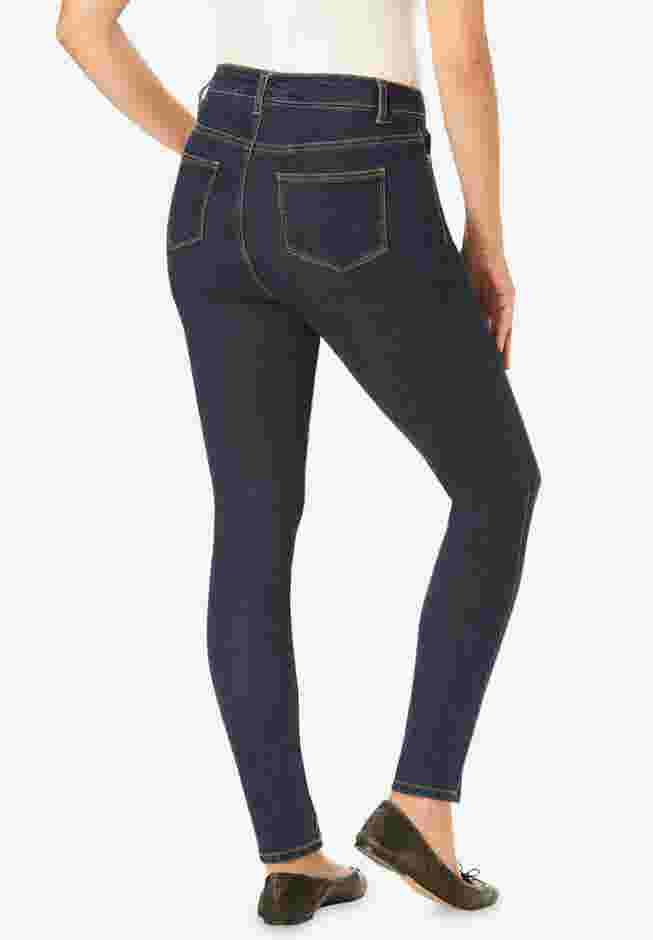 Women's Plus-Size Slim-Leg Stretch Comfort Denim Five-Pocket Jeans image number 1