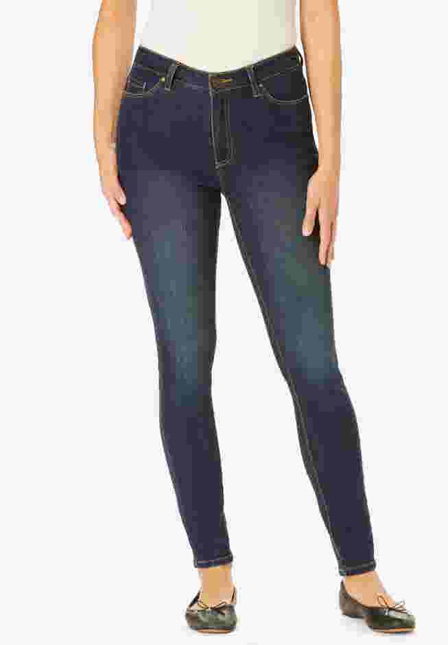 Women's Plus-Size Slim-Leg Stretch Comfort Denim Five-Pocket Jeans image number 0