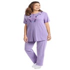 7-Day Straight-Leg Elastic-Waist Stretchy Knit Pant image number 0