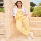 7-Day Straight-Leg Elastic-Waist Stretchy Knit Pant image number 0