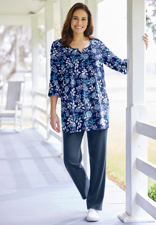 7-Day Knit Straight-Leg Pull-On Pants image number 6