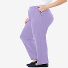 7-Day Knit Straight-Leg Pull-On Pants image number null