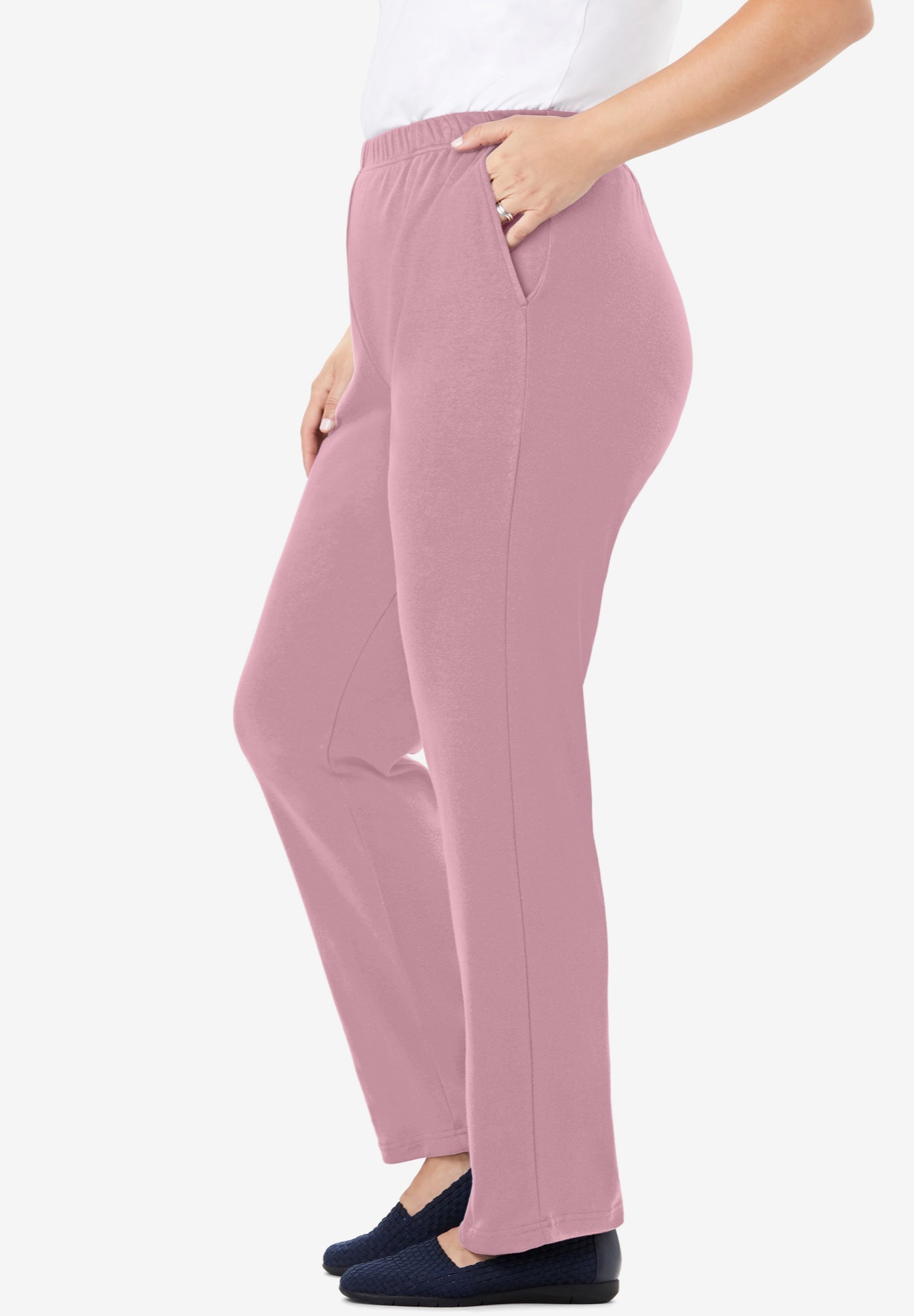 7-Day Knit Straight-Leg Pull-On Pants image number 2