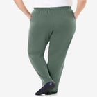 7-Day Straight-Leg Elastic-Waist Stretchy Knit Pant image number 2