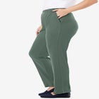 7-Day Straight-Leg Elastic-Waist Stretchy Knit Pant image number 3