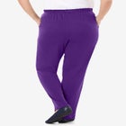 7-Day Straight-Leg Elastic-Waist Stretchy Knit Pant image number 2