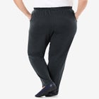7-Day Straight-Leg Elastic-Waist Stretchy Knit Pant image number 1