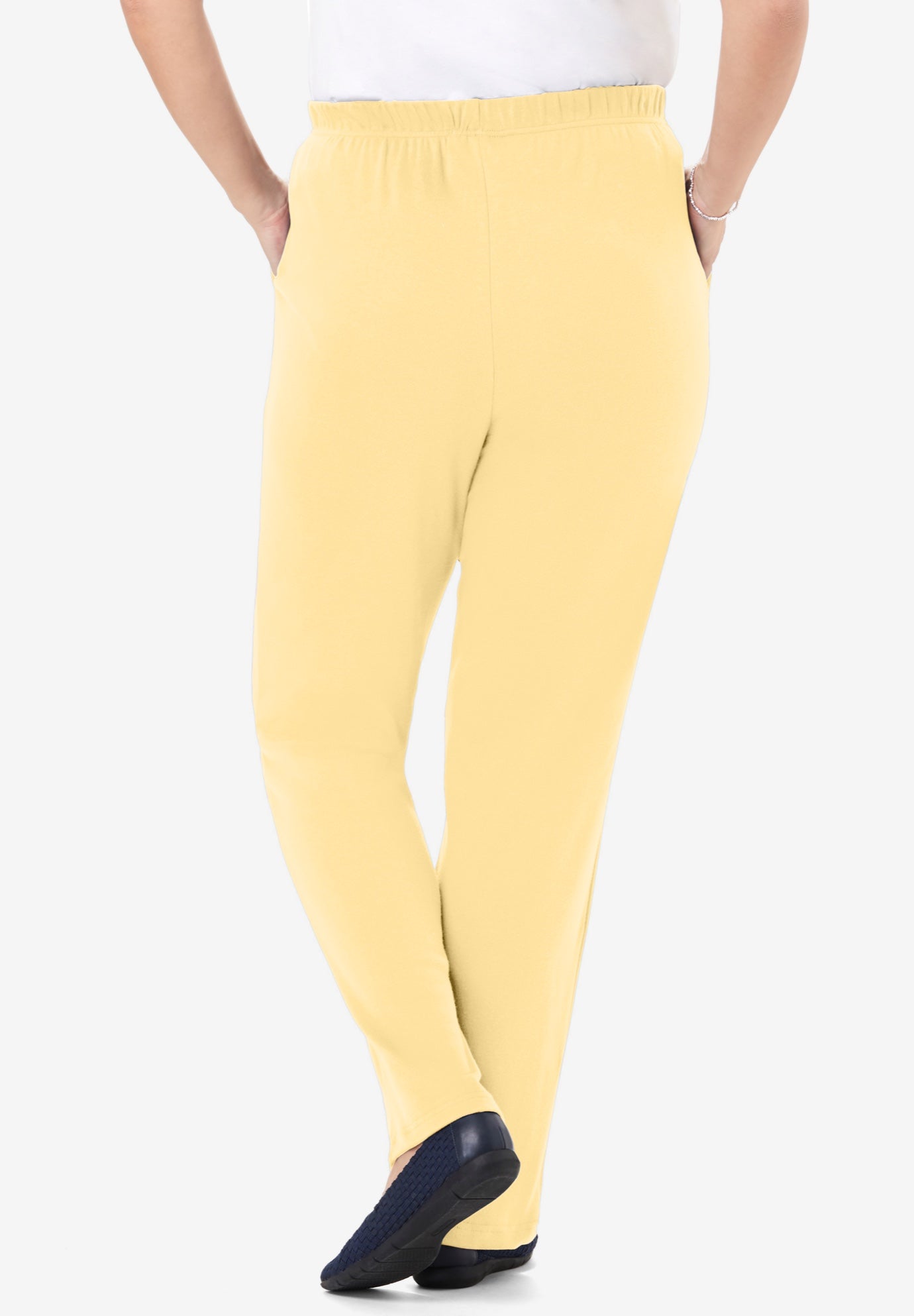 7-Day Knit Straight-Leg Pull-On Pants image number 1