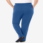 7-Day Straight-Leg Elastic-Waist Stretchy Knit Pant image number 1