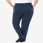 7-Day Knit Straight-Leg Pull-On Pants image number null