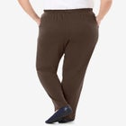 7-Day Straight-Leg Elastic-Waist Stretchy Knit Pant image number 2