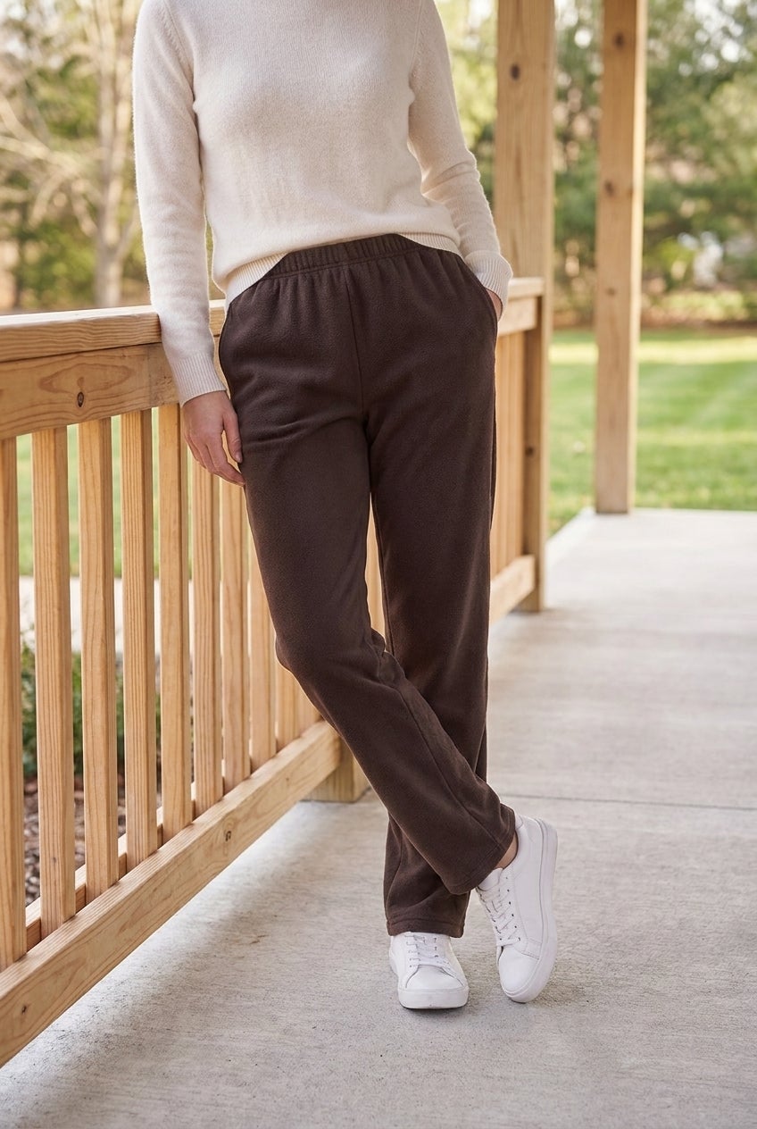7-Day Straight-Leg Elastic-Waist Stretchy Knit Pant image number 0